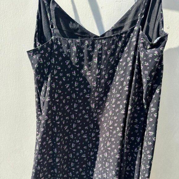 Princess Polly Black Floral Tank Dress - Picture 3 of 4